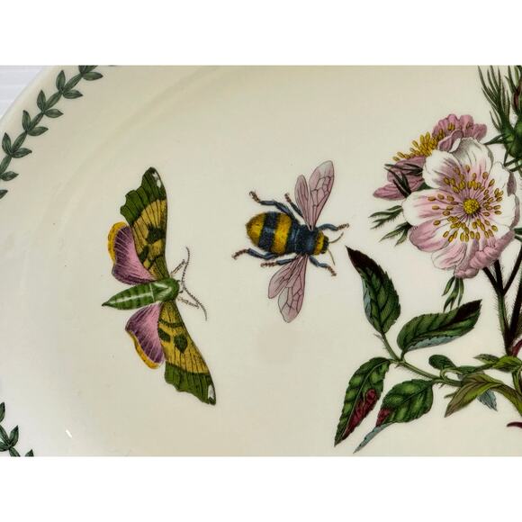 Portmeirion Vintage Botanic Garden England 13" Dog Rose Oval Steak Platter - Picture 2 of 6